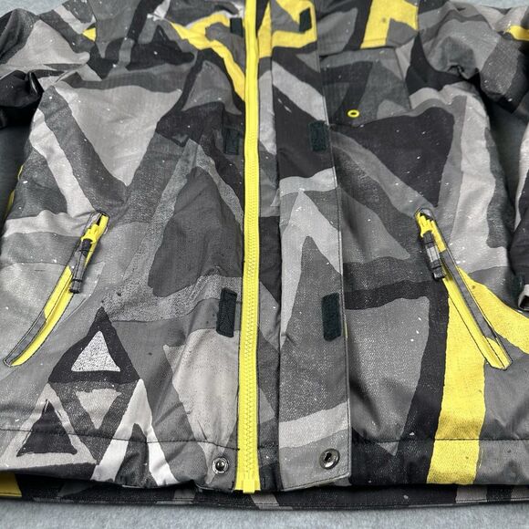 Quiksilver Dry Flight Tech 10K Snow Jacket Youth Boy Medium 12 Full Zip Ski - Picture 3 of 16